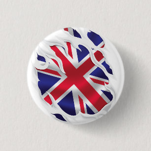United Kingdom Under The Skin Flag 3 Cm Round Badge