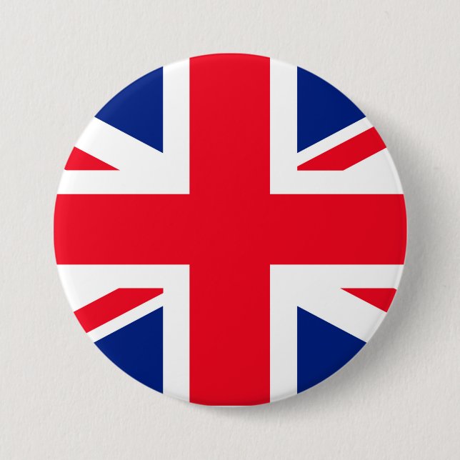 United Kingdom Union Jack Flag 7.5 Cm Round Badge (Front)