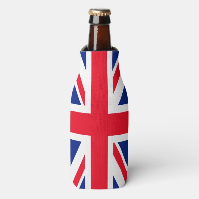 United Kingdom Union Jack Flag Bottle Cooler (Bottle Front)