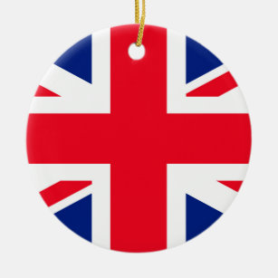 United Kingdom Union Jack Flag Ceramic Tree Decoration