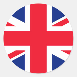 United Kingdom Union Jack Flag Classic Round Sticker