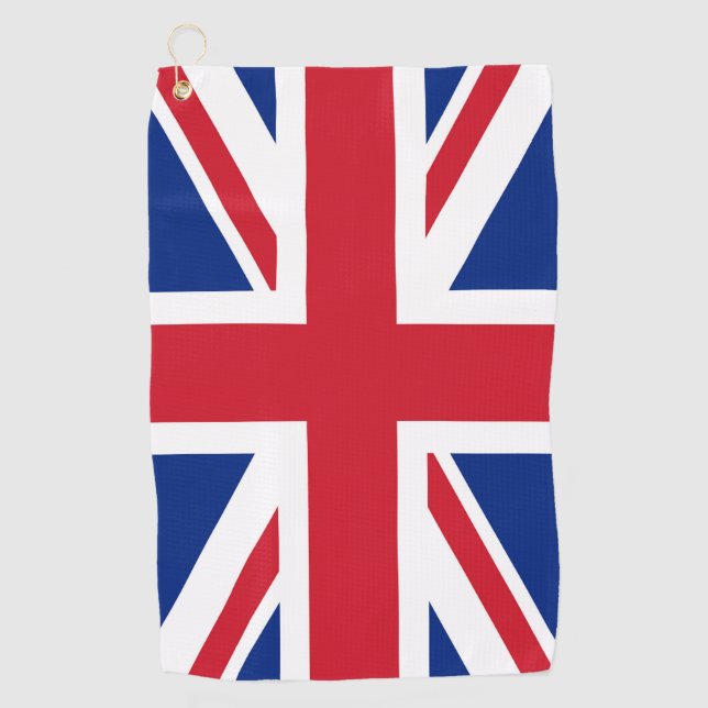 United Kingdom Union Jack Flag Golf Towel (Front)