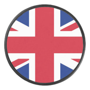 United Kingdom Union Jack Flag Hockey Puck