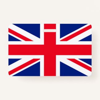 United Kingdom Union Jack Flag ID Badge