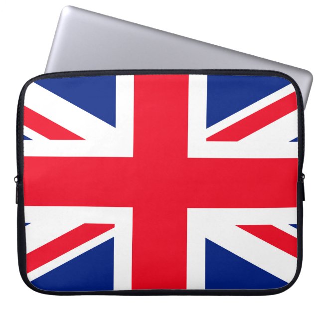 United Kingdom Union Jack Flag Laptop Sleeve (Front)