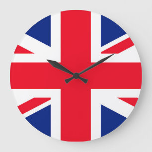 United Kingdom Union Jack Flag Large Clock