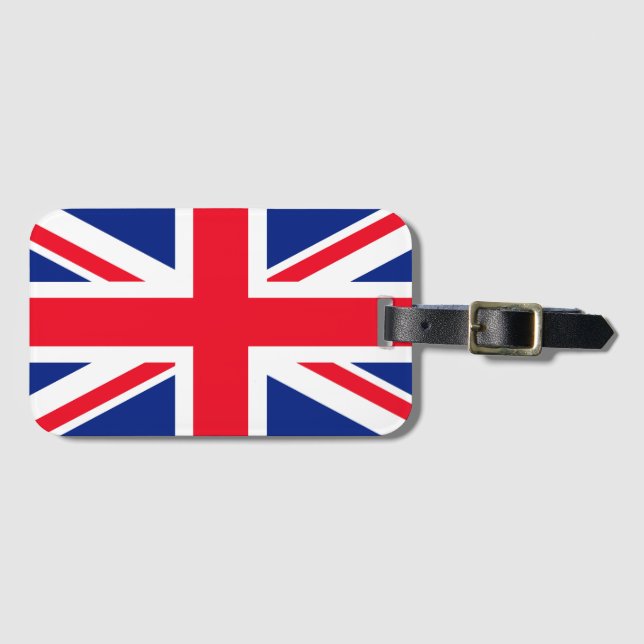 United Kingdom Union Jack Flag Luggage Tag (Front Horizontal)