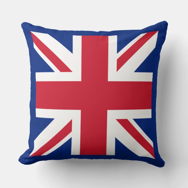 United Kingdom Union Jack Flag of British Colonies Cushion (Front)