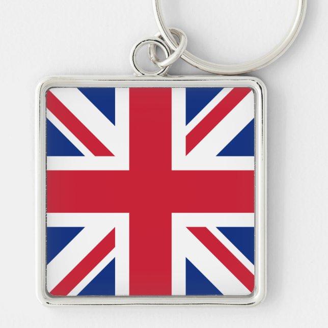 United Kingdom Union Jack Flag of British Colonies Key Ring (Front)