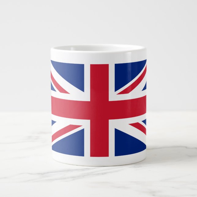 United Kingdom Union Jack Flag of British Colonies Large Coffee Mug (Front)