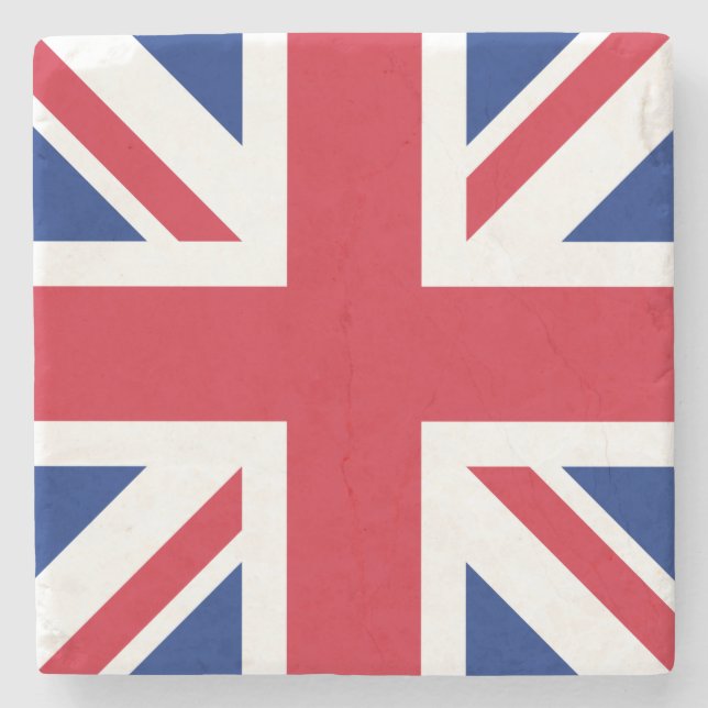 United Kingdom Union Jack Flag of British Colonies Stone Coaster (Front)