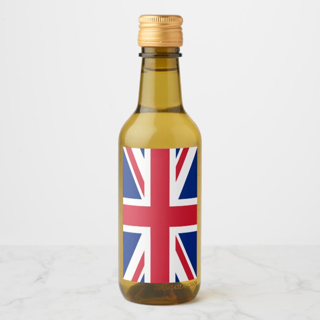 United Kingdom Union Jack Flag of British Colonies Wine Label (Front)