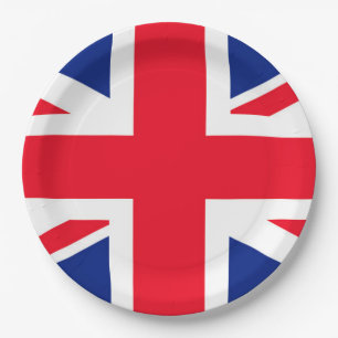 United Kingdom Union Jack Flag Paper Plate
