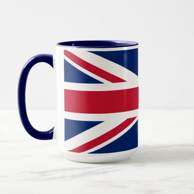 United Kingdom Union Jack Flag Personalised Mug (Left)