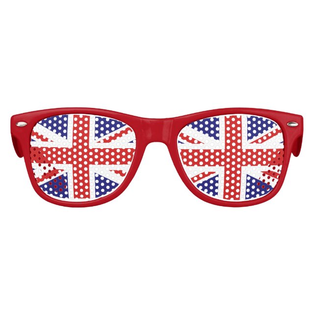 United Kingdom Union Jack Flag Retro Kids Party Kids Sunglasses (Front)