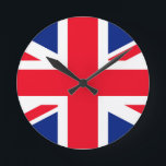 United Kingdom Union Jack Flag Round Clock<br><div class="desc">United Kingdom Union Jack Flag</div>