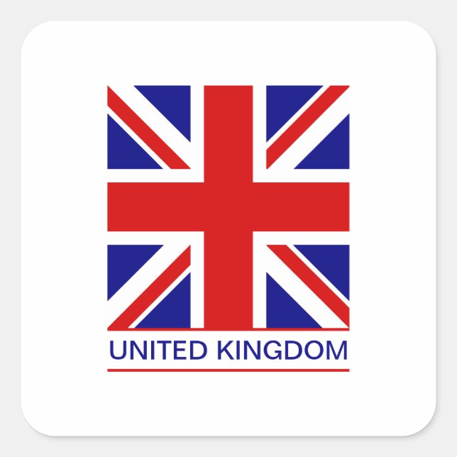 United Kingdom - Union Jack Flag Square Sticker (Front)