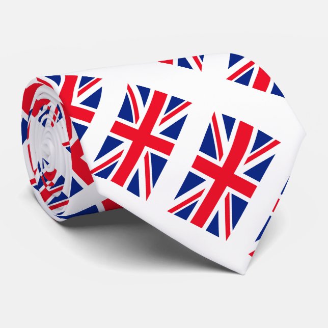 United Kingdom Union Jack Flag Tie (Rolled)
