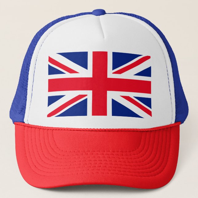 United Kingdom Union Jack Flag Trucker Hat (Front)