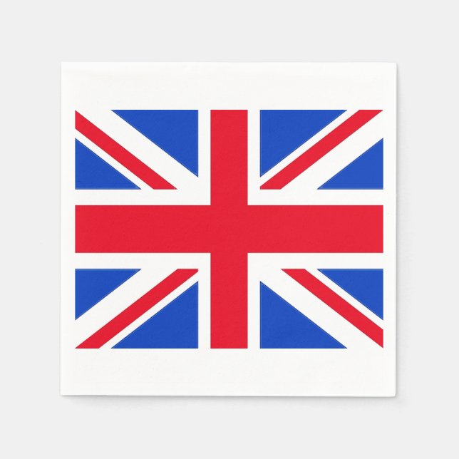 United Kingdom Union Jack Paper Party Napkins (Front)