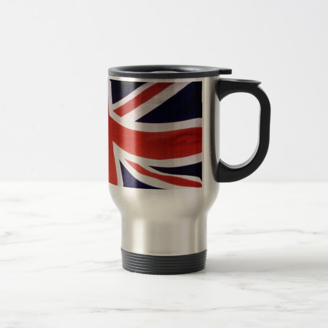 United Kingdom Union Jack Patriotic Travel Mug (Right)
