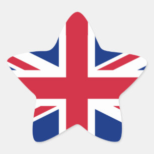 United Kingdom Union Jack Star Sticker