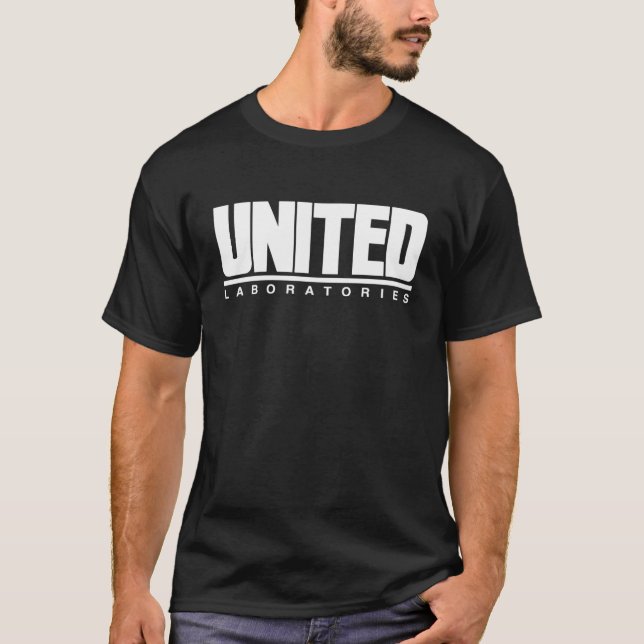 United Laboratories Men's Black T-Shirt White Logo (Front)
