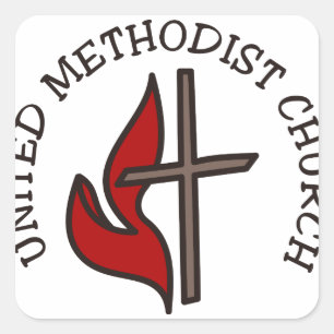 United Methodist Church Square Sticker