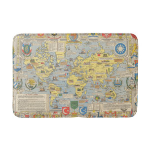 United Nations Map of the World Bath Mat