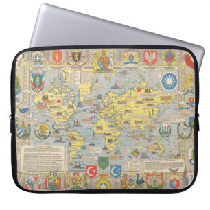United Nations Map of the World Laptop Sleeve