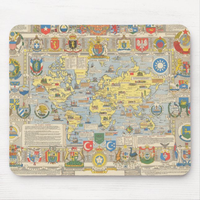 United Nations Map of the World Mouse Mat (Front)