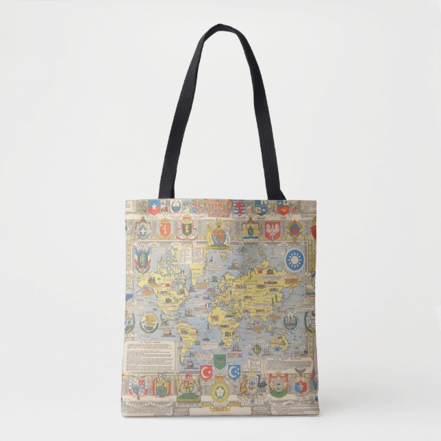 United Nations Map of the World Tote Bag (Front)