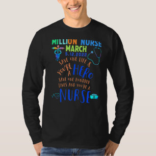 United Nurses March Million Nurse March May 12 202 T-Shirt