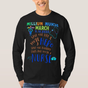 United Nurses March Million Nurse March May 12 202 T-Shirt