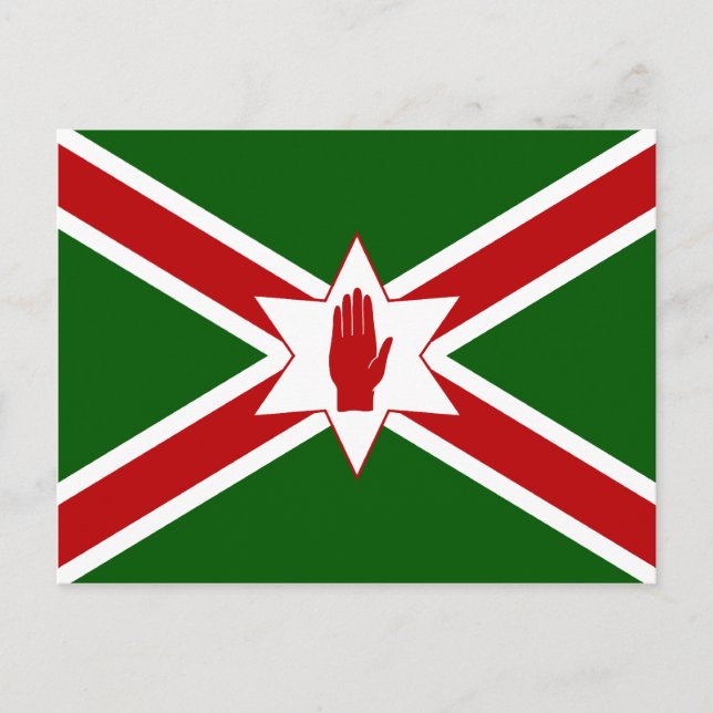 United Saint Patrick'S For Northern Ireland flag Postcard (Front)