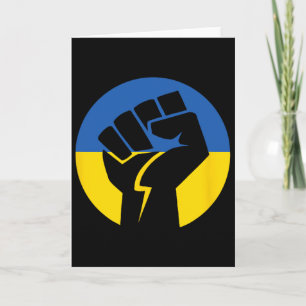 United Solidarity With The Ukraine Called Fist Card