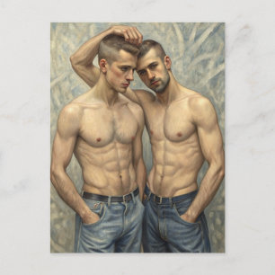 United Stance: An Embrace of Modern Affection Postcard