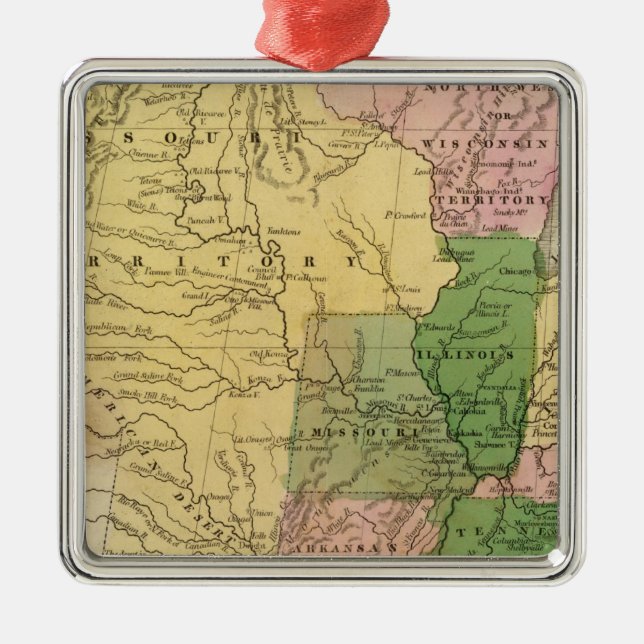 United States 13 Metal Tree Decoration (Front)