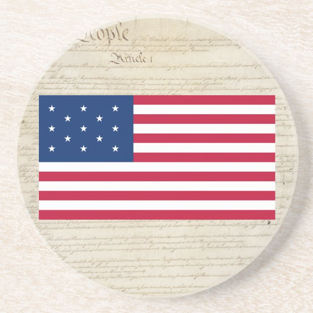 united States 13 Star Flag Coaster (Front)