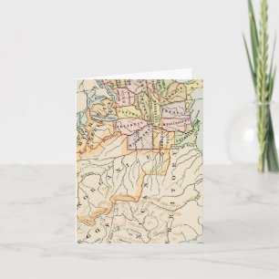 United States 1830 Historical Vintage Map Holiday Card