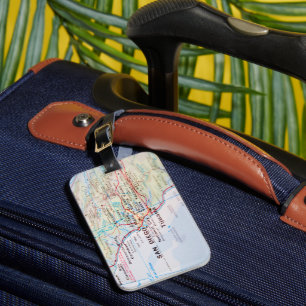 United States 1830 Historical Vintage Map Luggage Tag