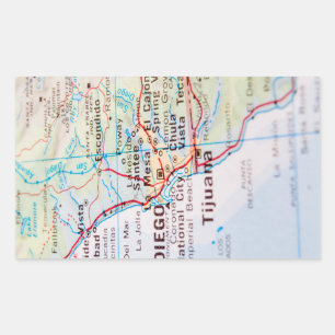 United States 1830 Historical Vintage Map Rectangular Sticker