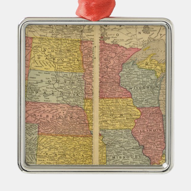 United States 21 Metal Tree Decoration (Front)
