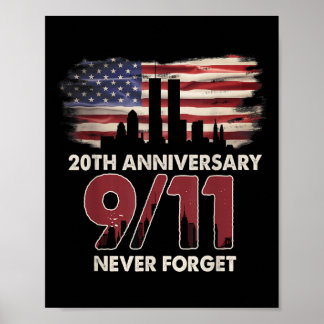United states 21st anniversary patriot day beautif poster