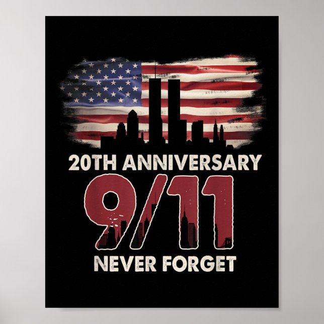United states 21st anniversary patriot day beautif poster (Front)