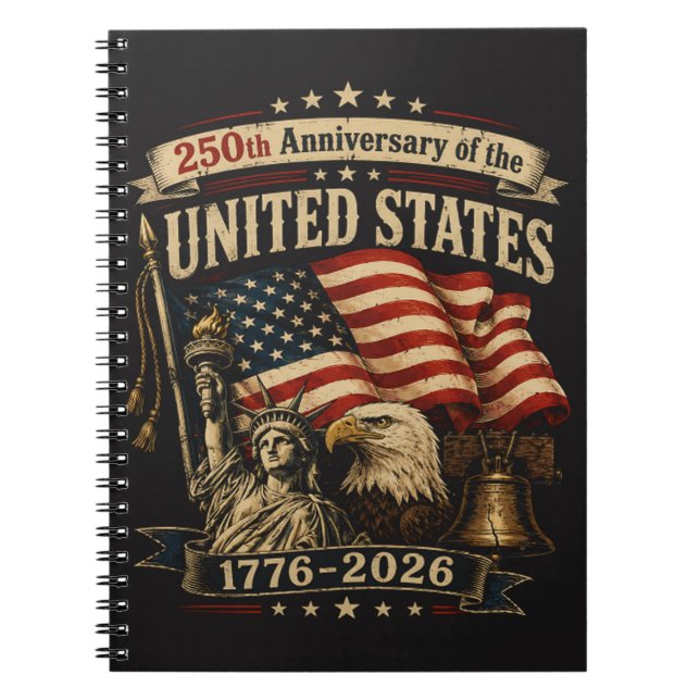 United States 250th Anniversary Celebration Notebook (Front)