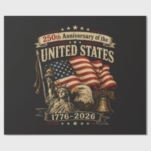 United States 250th Anniversary Celebration Wrapping Paper