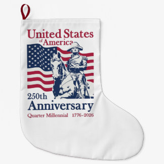 United States 250th Anniversary Commemorative Art  Large Christmas Stocking