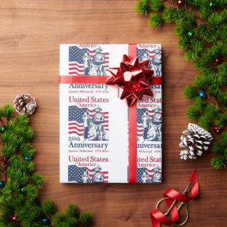 United States 250th Anniversary Commemorative Art  Wrapping Paper