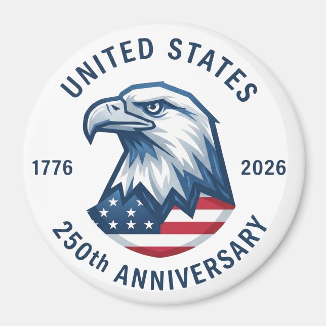 United States 250th Anniversary Commemorative  Magnet (Front)